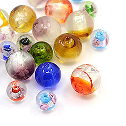Foil Glass Beads