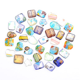 Millefiori Glass Cabochons