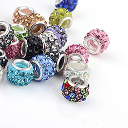 Glass Rhinestone European Beads