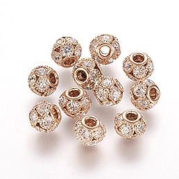 Brass Rhinestone Beads